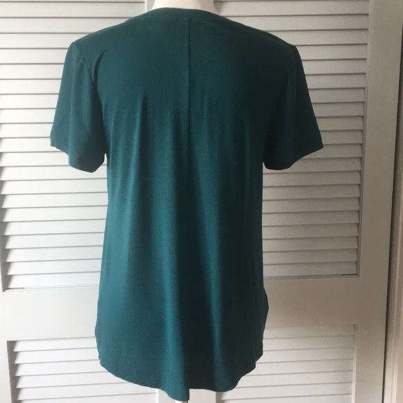 Ann Taylor LOFT Green Short Sleeve Shirt - Picture 2 of 6